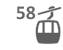 Pendelbahn, 58 Personen pro Kabine