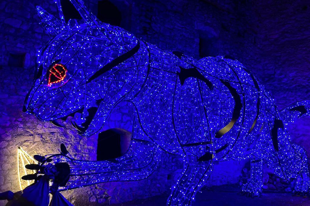 LUMAGICA Ehrenberg 2022/23 - Reutte in Tirol - Ein kleines Licht-Kätzchen. - © Renate Carre / allgaeu_origini auf Instagram LUMAGICA Ehrenberg 2022/23 - Reutte in Tirol - Ein kleines Licht-Kätzchen. - © Renate Carre / allgaeu_origini auf Instagram