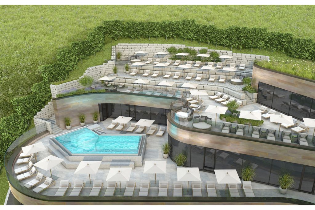 Terrasse Silvretta Therme in Ischgl - Der Terrassenbereich bietet einen Außenpool und zahlreiche Ruheplätze. - © TVB Paznaun-Ischgl Terrasse Silvretta Therme in Ischgl - Der Terrassenbereich bietet einen Außenpool und zahlreiche Ruheplätze. - © TVB Paznaun-Ischgl