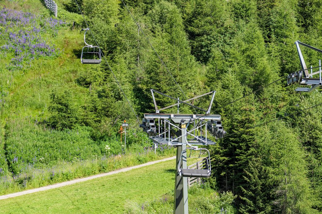 Fahrzeit Sesselbahn Aineck - Während der circa sechs Minuten langen Fahrt kannst Du die Landschaft so richtig genießen. - © alpintreff.de - Christian Schön