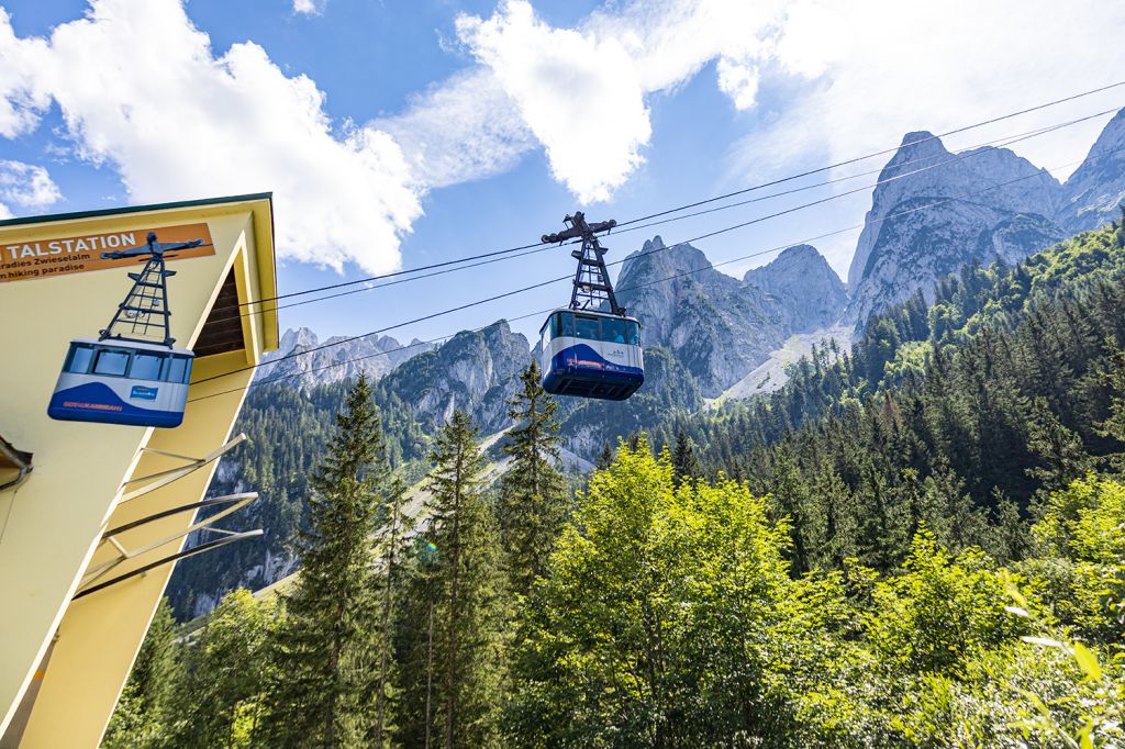 Großkabinen-Pendelbahn - Die Kabine bietet Platz für 35 Personen pro Fahrt, welche ungefähr drei Minuten dauert. - © alpintreff.de - Christian Schön