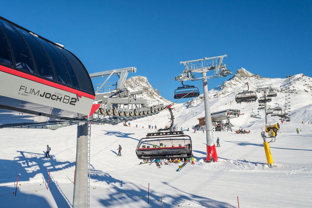 Flimjochbahn in Ischgl - Zurück zur Idalp führen im Winter sowohl eine leichte als auch eine mittelschwere Piste. - © TVB Paznaun - Ischgl