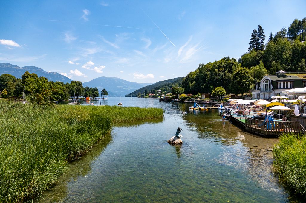 Millstätter See - Seebach Abfluss in Seeboden. - © alpintreff.de / christian Schön Millstätter See - Seebach Abfluss in Seeboden. - © alpintreff.de / christian Schön