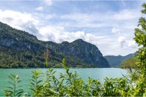 Hunde dürfen übrigens am zu St. Gilgen gehörenden Südufer (Kreuzstein) ins Wasser. Außerdem gibt es am Westufer zwischen Plomberg und Scharfling freie Seezugänge, von denen aus Dein Hund ins Wasser darf. Mehr Infos, wenn Du unten auf den Mondsee-Link klickst. • © alpintreff.de - Christian Schön