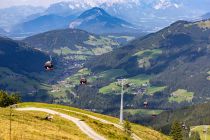 Für die etwas mehr als vier Kilometer benötigt die Schatzbergbahn ungefähr 11 Minuten. In dieser Zeit kannst Du den herrlichen Ausblick genießen. • © alpintreff.de - Silke Schön