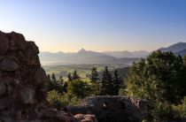 Burg Eisenberg im Allgäu - Die herrliche Aussicht von oben. • © Tourist-Info Honigdorf Seeg