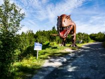 Der Dino-Gigant wurde anschaulich nachgebildet. • © alpintreff.de - Silke Schön