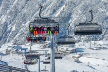 Flimjochbahn in Ischgl - Blick zur Idalp - Blick auf die Strecke der Flimjochbahn hinunter zur Idalp. • © TVB Paznaun - Ischgl