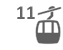 Gruppenumlaufbahn, 11 Personen pro Kabine