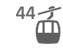 Pendelbahn, 44 Personen pro Kabine