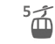 Gruppenumlaufbahn, 5 Personen pro Kabine