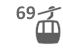 Pendelbahn, 69 Personen pro Kabine