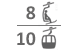 Kombibahn, 8 Pers. pro Sessel / 10 Pers. pro Gondel