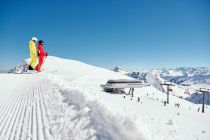 Skifahren am Diedamskopf, hinauf geht´s mit der Panoramabahn. • © Alex Kaiser, Diedamskopf Alpin Tourismus GmbH & Co. KG