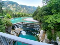 Der Lechfall in Füssen in wunderbarem türkis. • © Silke Schramm