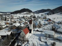 Grünenbach im Winter. • © Gemeinde Grünenbach