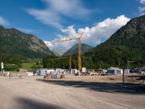 Baustelle für das neue Langlaufstadion in Oberstdorf im Juli 2019 • © skiwelt.de / christian schön