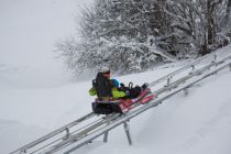 Der AlpspitzCoaster in Nesselwang ist auch im Winter nutzbar. • © Alpspitzbahn Nesselwang