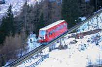 Die Standseilbahn Olympiabahn ist einer er Hauptzubringer im Skigebiet Axamer Lizum. • © skiwelt.de / christian schön