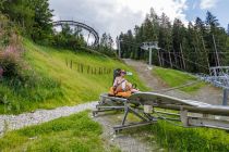 Der Rittisberg Coaster im Zielbereich. Im Hintergrund wird die neue Rittisbergbahn gebaut.  • © skiwelt.de - Christian Schön