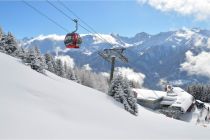 Die Schönjochbahn im Winter, an der Mittelstation. • © Fisser Bergbahnen GmbH, Sepp Mallaun