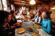 Gemütlichkeitslevel auf der Tulfer Hütte: 100.  • © Tourismusverband Hall-Wattens