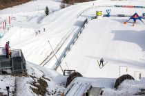 Skisprungtraining im Winter in der Villacher Alpenarena. • © Region Villach Tourismus, Martin Jordan