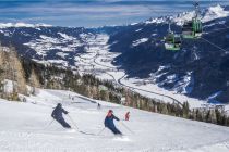 Skipiste mit wundervollem Ausblick in der Wildkogel Arena. • ©  Wildkogel Arena Neukirchen & Bramberg 