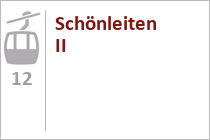 Ausfahrt der Talstation der Schönleitenbahn. Die Bahn ist übrigens weitestgehend identisch mit der 12er Nordbahn in Hinterglemm. • © skiwelt.de / christian schön