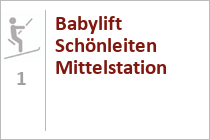 Ausfahrt der Talstation der Schönleitenbahn. Die Bahn ist übrigens weitestgehend identisch mit der 12er Nordbahn in Hinterglemm. • © skiwelt.de / christian schön