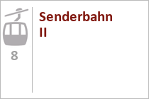 Gondeln in der Talstation der Senderbahn I im Angertal. Die Bahn ist nur an wenigen Tagen im Sommer in Betrieb. Vorher informieren! • © skiwelt.de / christian schön