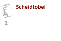 Talstation der Doppelsesselbahn Garfreschabahn I • © skiwelt.de / christian schön