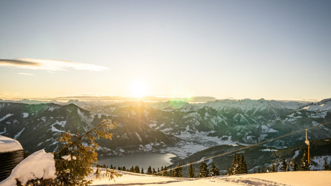 Traumhafter Sonnenaufgang auf der Schmittenhöhe. // Foto: Zell am See-Kaprun Tourismus